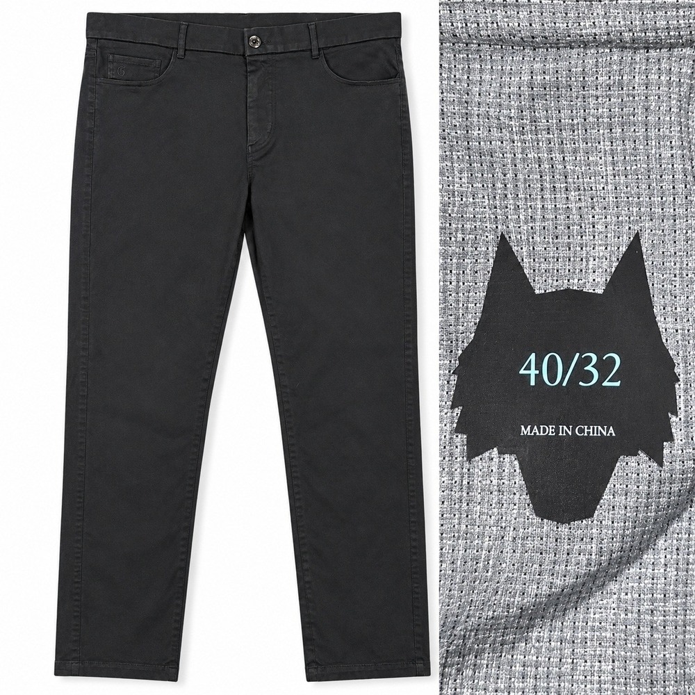 Greyson Amagansett Pants Men's 40x32 Black Stretch Cotton Golf 5-Pocket Chino